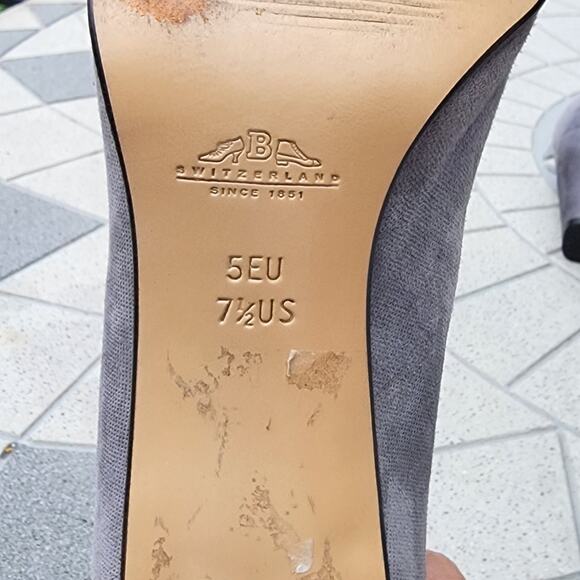 Bally Nebria Sheen Suede Court Shoes Pumps 7.5 - Picture 7 of 10